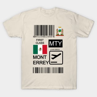 Monterrey Mexico travel ticket T-Shirt